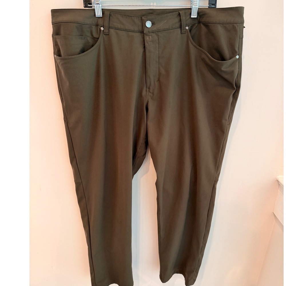 Lululemon ABC Classic Fit 5-Pocket Pants Mens 40x29 Olive Stretch Golf Casual